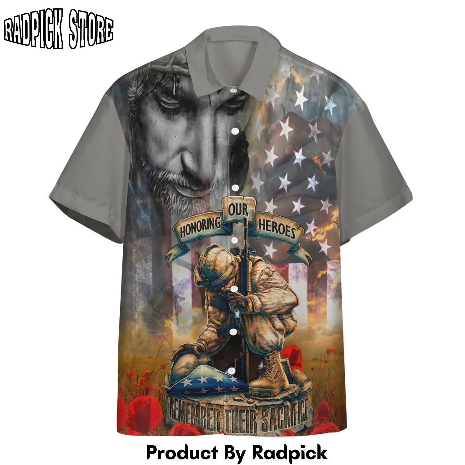 Radpick 3d memorial day remember their sacrifice veteran custom hawaiian shirt rp292562